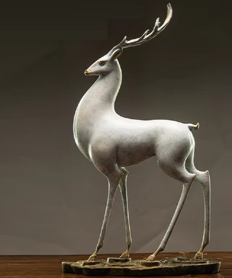 Savakoo Bronze nine-colored deer sculpture ornaments