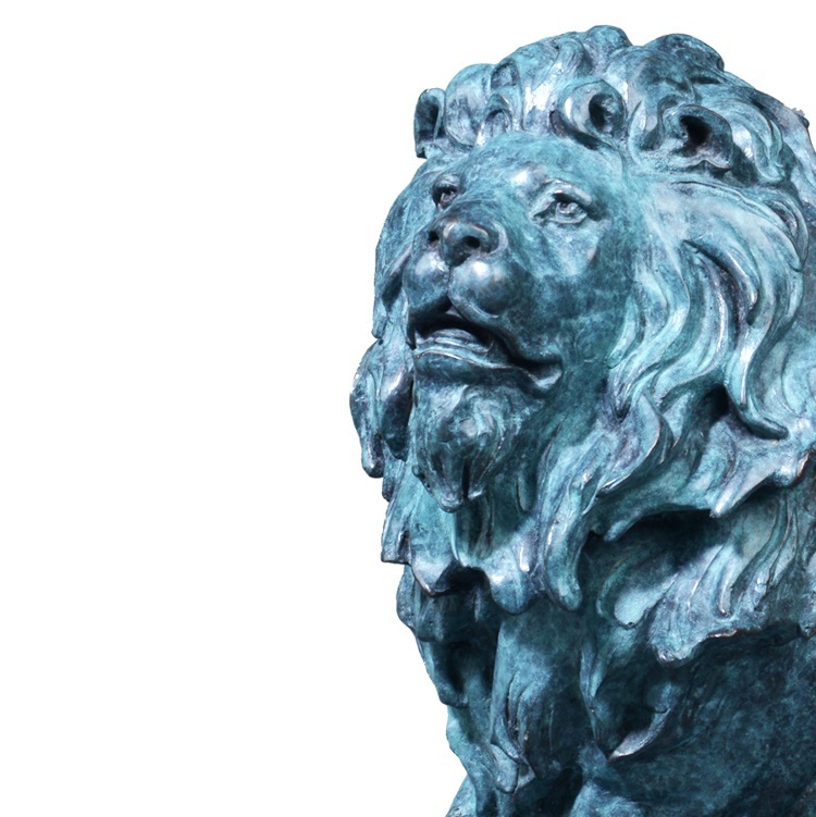 Savakoo Bronze Lion King Sculpture, Art Opening Gift