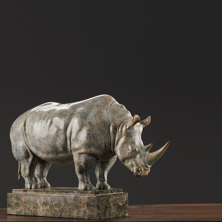Savakoo Bronze rhinoceros ornament General rhinoceros