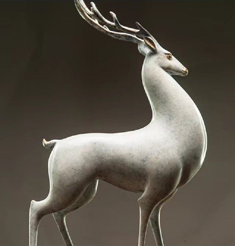 Savakoo Bronze nine-colored deer sculpture ornaments