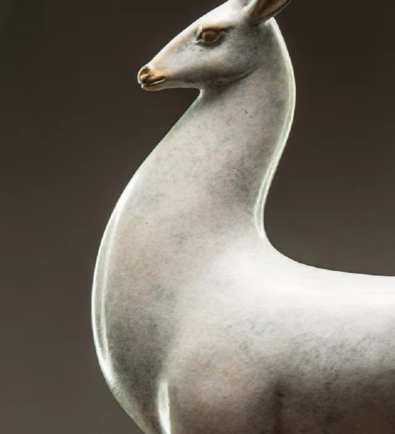 Savakoo Bronze nine-colored deer sculpture ornaments