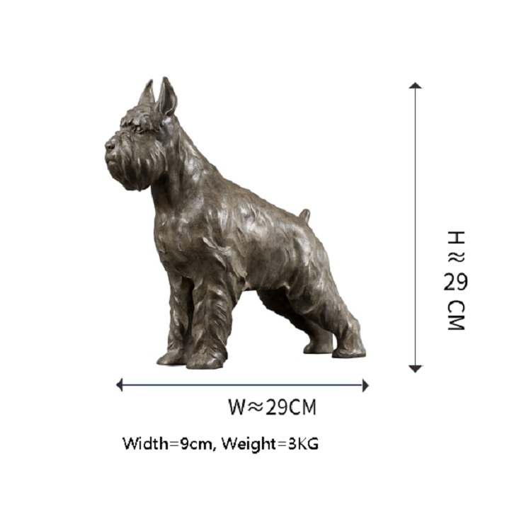 Savakoo Bronze dog Sherina sculpture,children's room ornaments