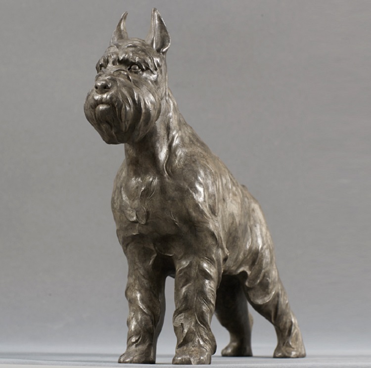 Savakoo Bronze dog Sherina sculpture,children's room ornaments