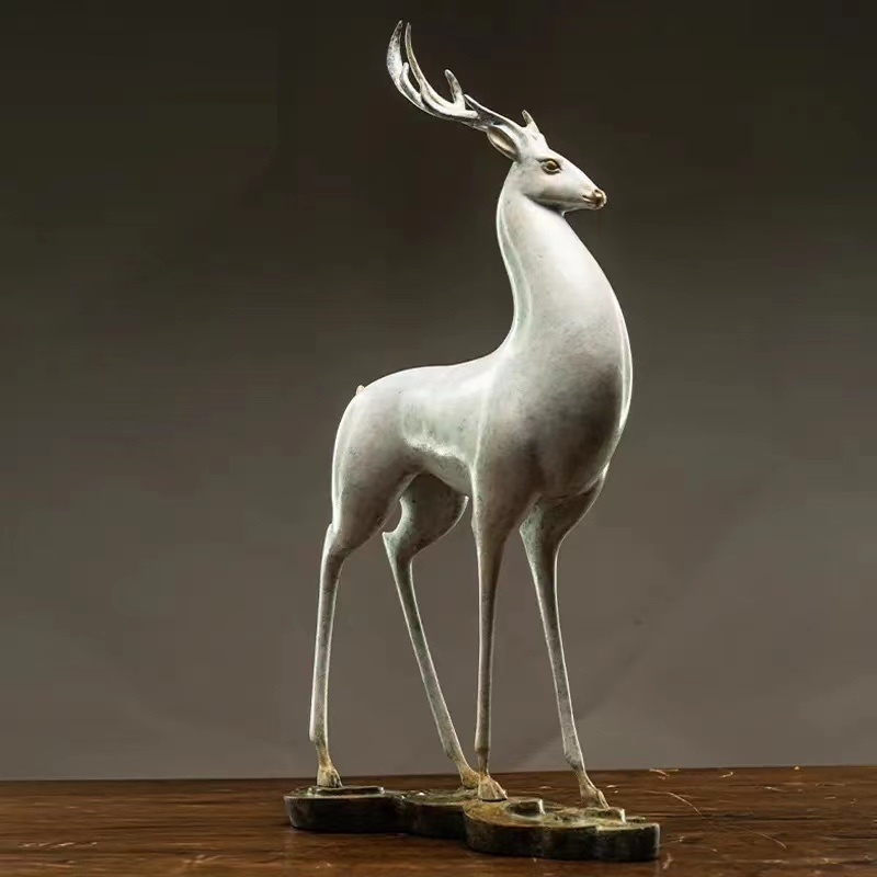 Savakoo Bronze nine-colored deer sculpture ornaments