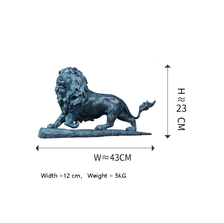 Savakoo Bronze Lion King Sculpture, Art Opening Gift