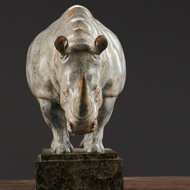 Savakoo Bronze rhinoceros ornament General rhinoceros