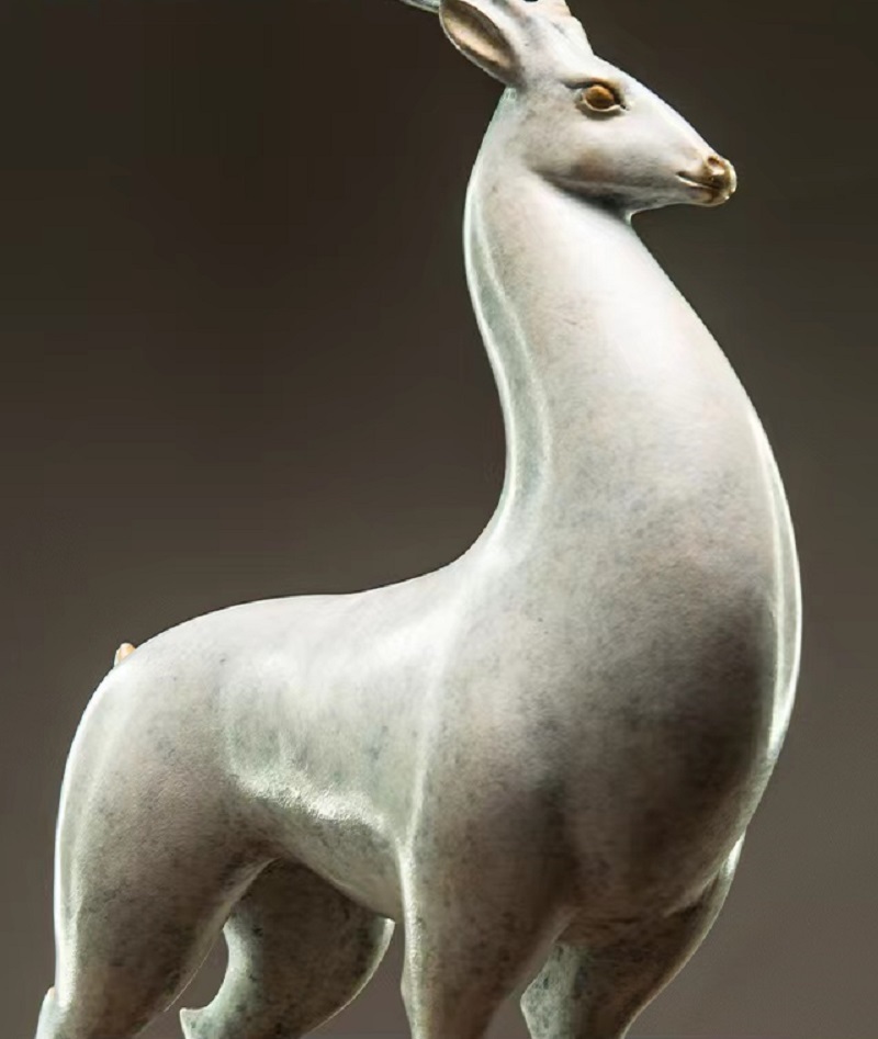 Savakoo Bronze nine-colored deer sculpture ornaments