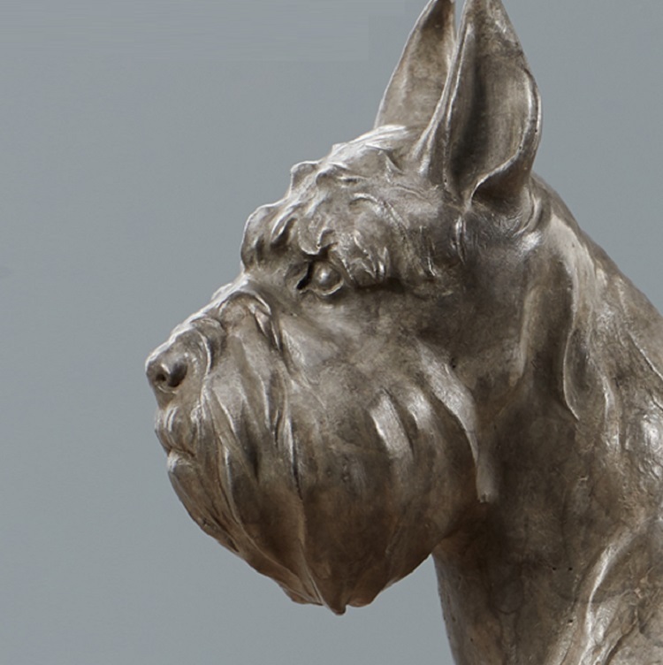 Savakoo Bronze dog Sherina sculpture,children's room ornaments