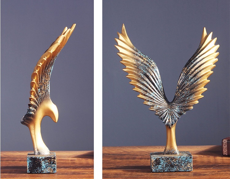 Savakoo Resin Eagle,Abstract eagle flying sculpture resin craft