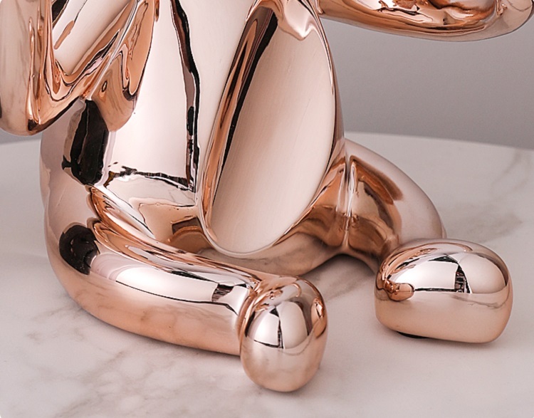 Savakoo Resin wine rack,Electroplated rabbit,wine rack ornaments