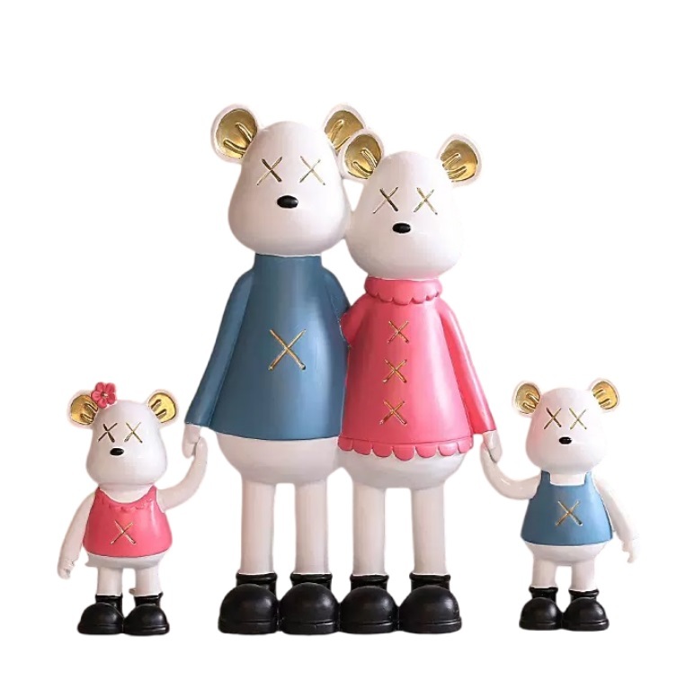 Savakoo Resin Violent bear family of four,family happiness gift
