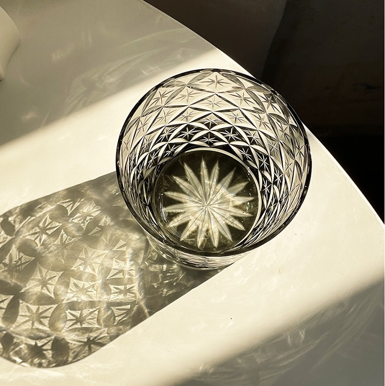 Savakoo flower pattern whiskey glass,hand-engraved crystal glass