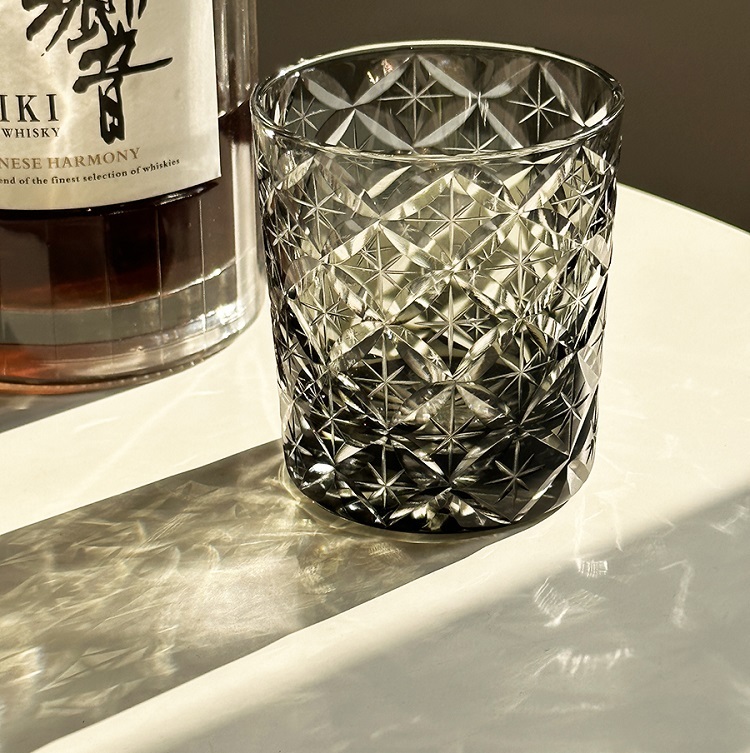Savakoo flower pattern whiskey glass,hand-engraved crystal glass