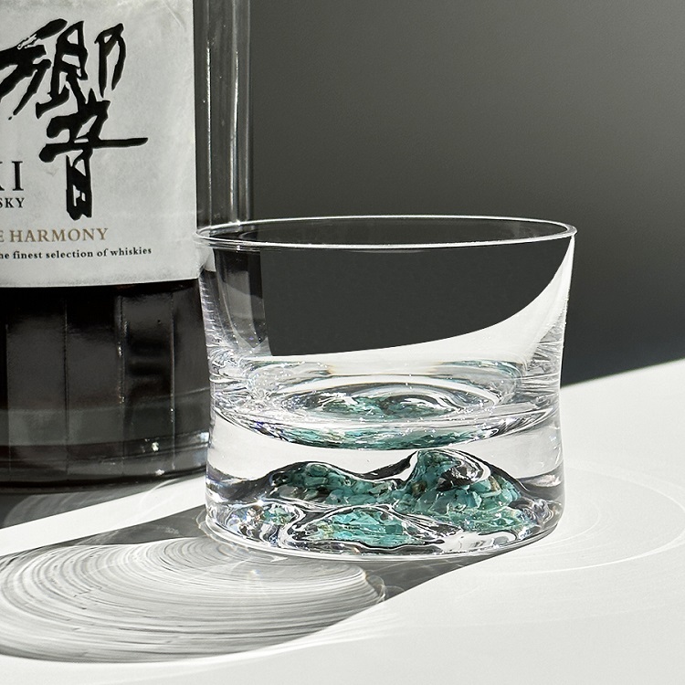 Savakoo turquoise whiskey glasses,Handmade,high-end