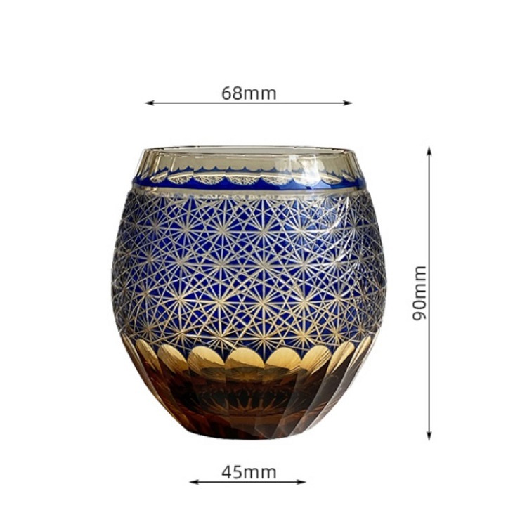 Savakoo Hand-engraved crystal glasses,whiskey glasses