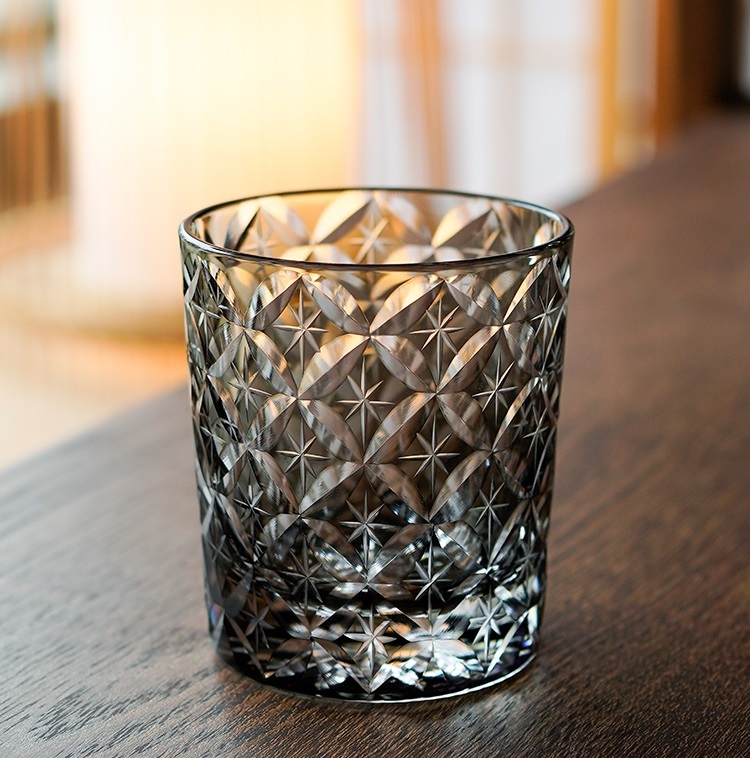 Savakoo flower pattern whiskey glass,hand-engraved crystal glass