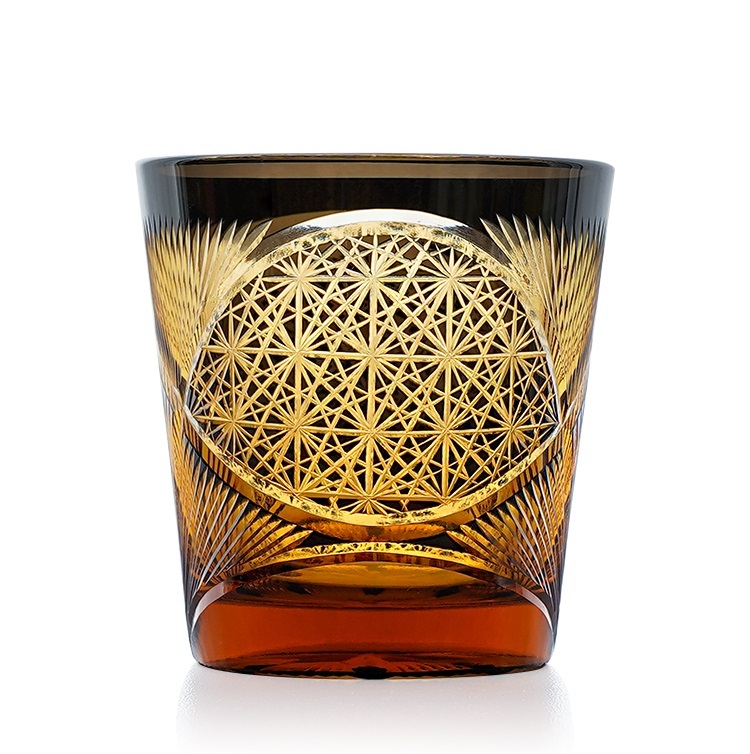 Savakoo Crane feather whiskey glass,hand-engraved crystal glass