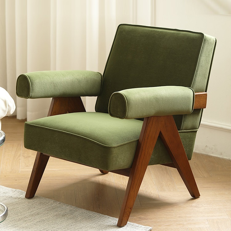Savakoo Chandigarh sofa velvet,vintage wood
