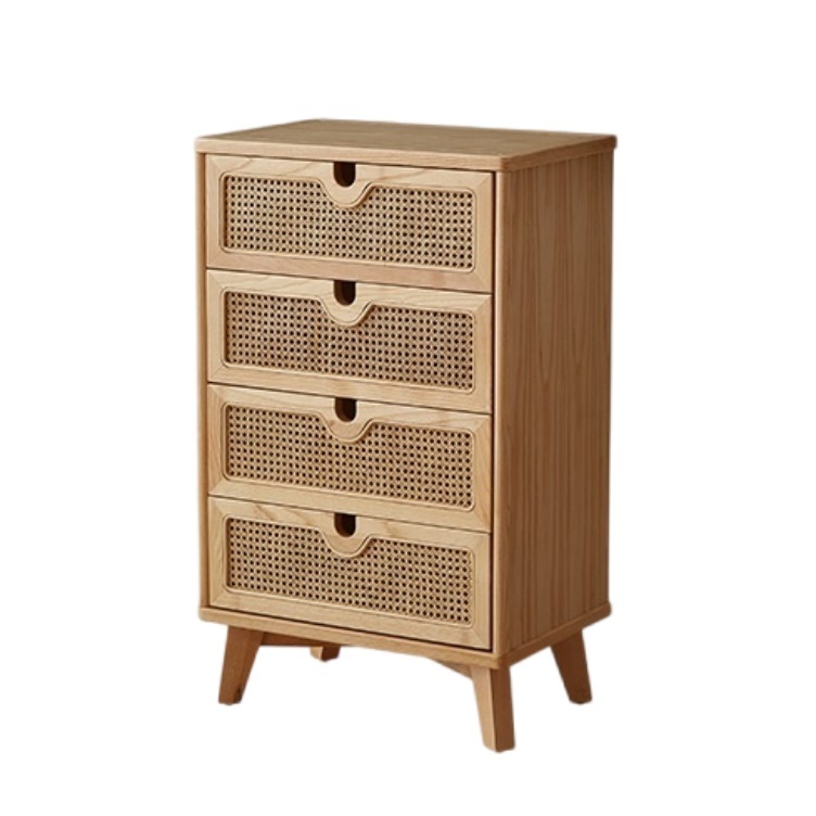 Savakoo Entrance cabinet,wood rattan drawer cabinet
