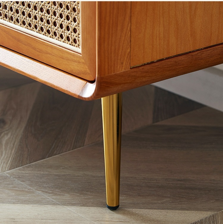 Savakoo Entrance cabinet,wood rattan drawer cabinet