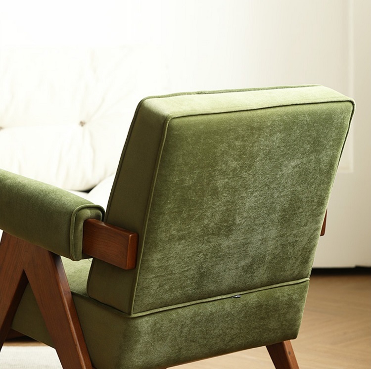 Savakoo Chandigarh sofa velvet,vintage wood
