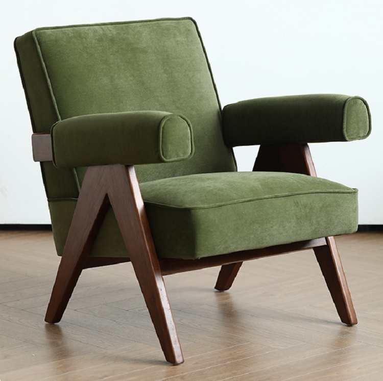 Savakoo Chandigarh sofa velvet,vintage wood