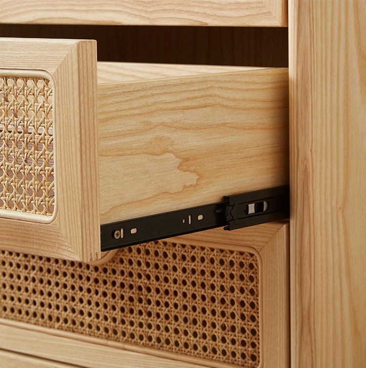 Savakoo Entrance cabinet,wood rattan drawer cabinet