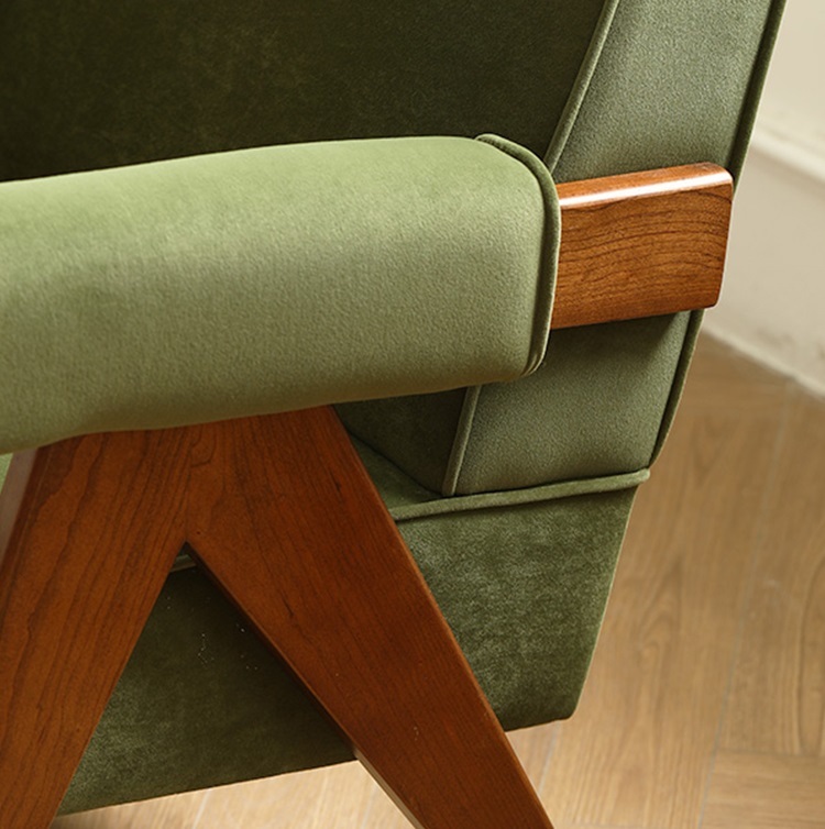 Savakoo Chandigarh sofa velvet,vintage wood