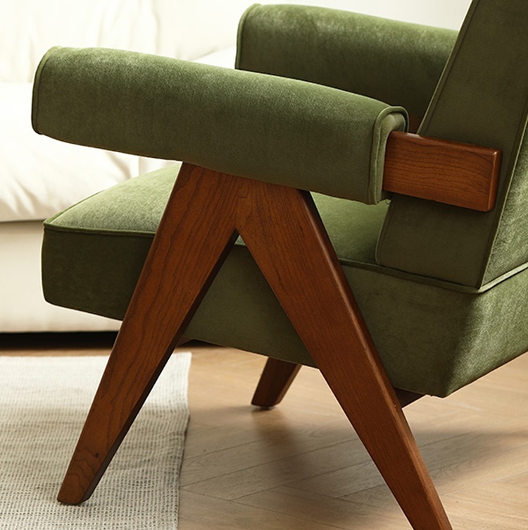 Savakoo Chandigarh sofa velvet,vintage wood