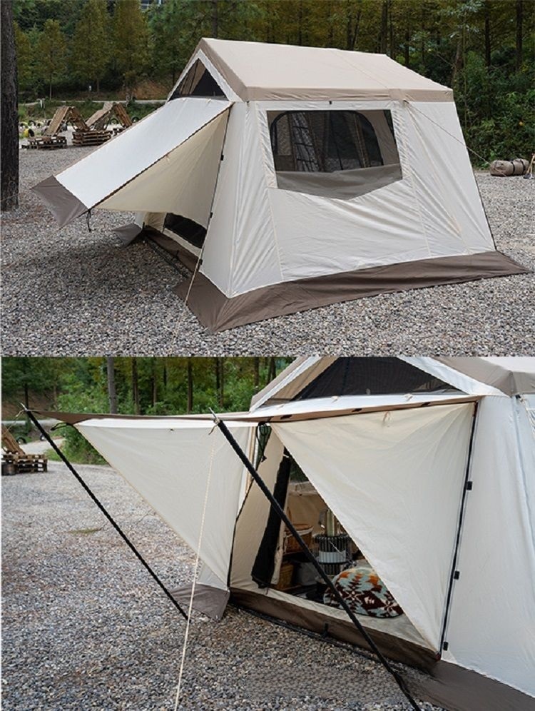 White outdoor camping tent