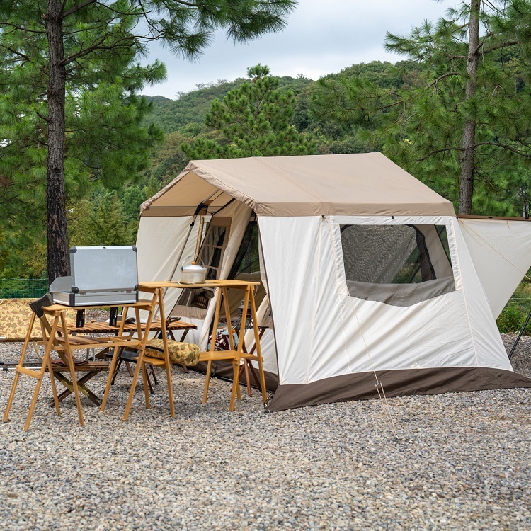 White outdoor camping tent