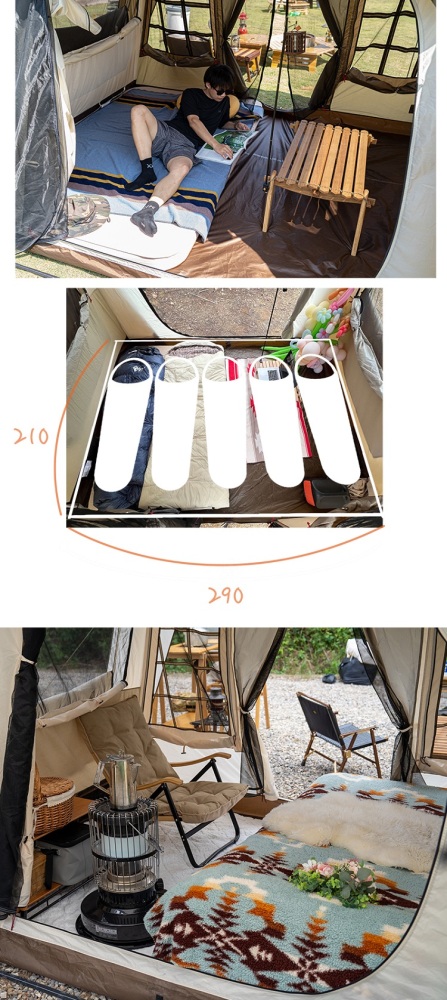 White outdoor camping tent