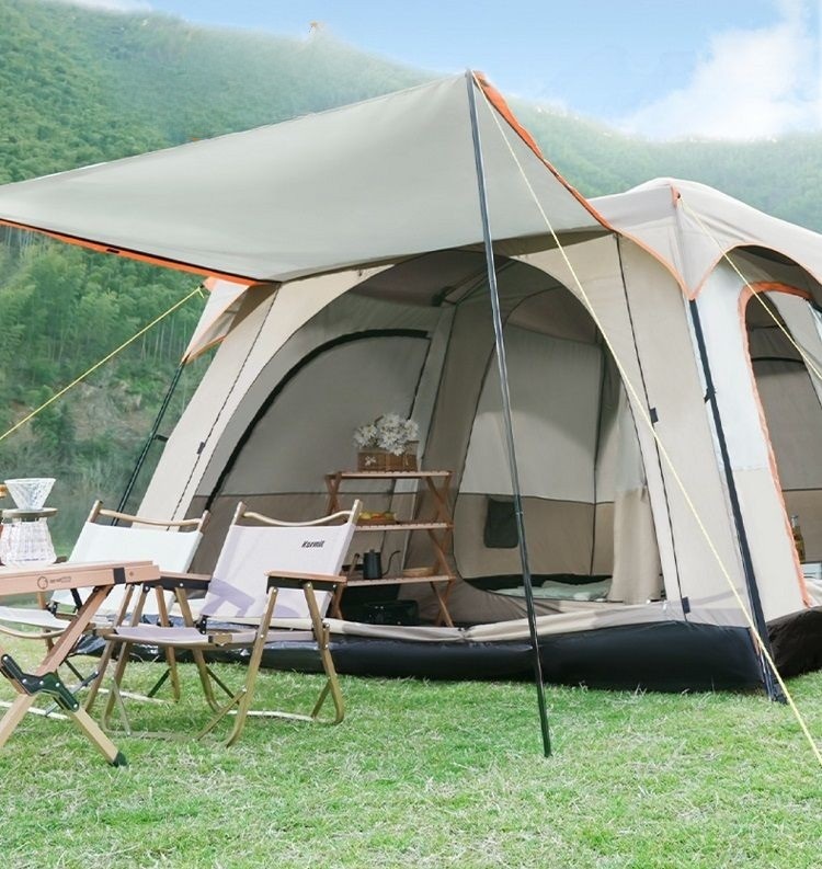 Two bedrooms and one living room outdoor camping