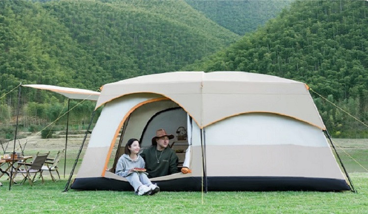 Two bedrooms and one living room outdoor camping