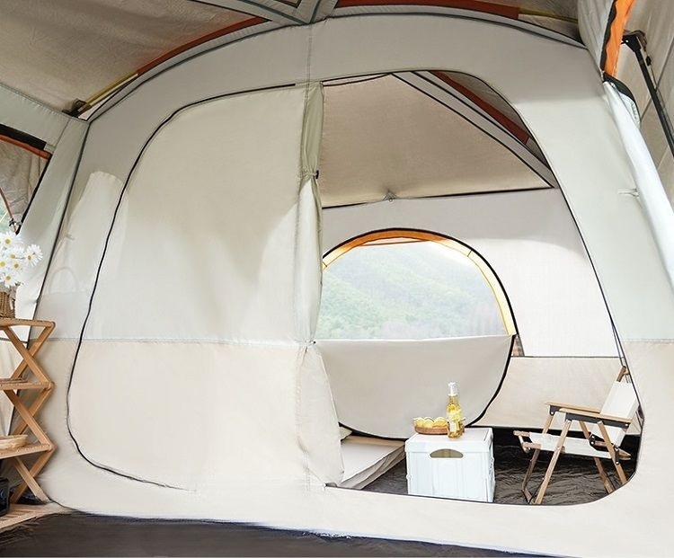 Two bedrooms and one living room outdoor camping