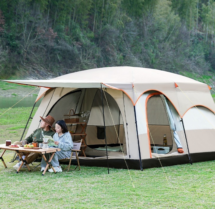 Two bedrooms and one living room outdoor camping