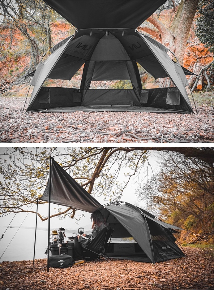 Fully automatic quick opening folding tent