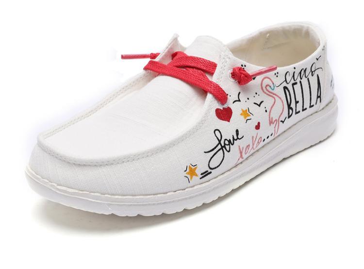 Women's Graffiti Printed Canvas Shoes