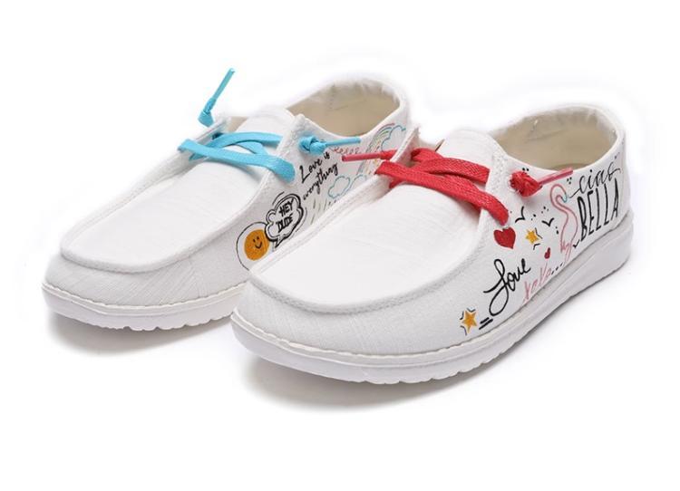 Women's Graffiti Printed Canvas Shoes