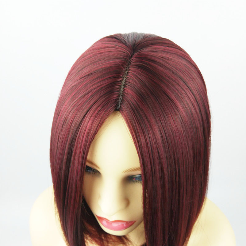 Short Bob Wig with Side-Swept Bangs for Women