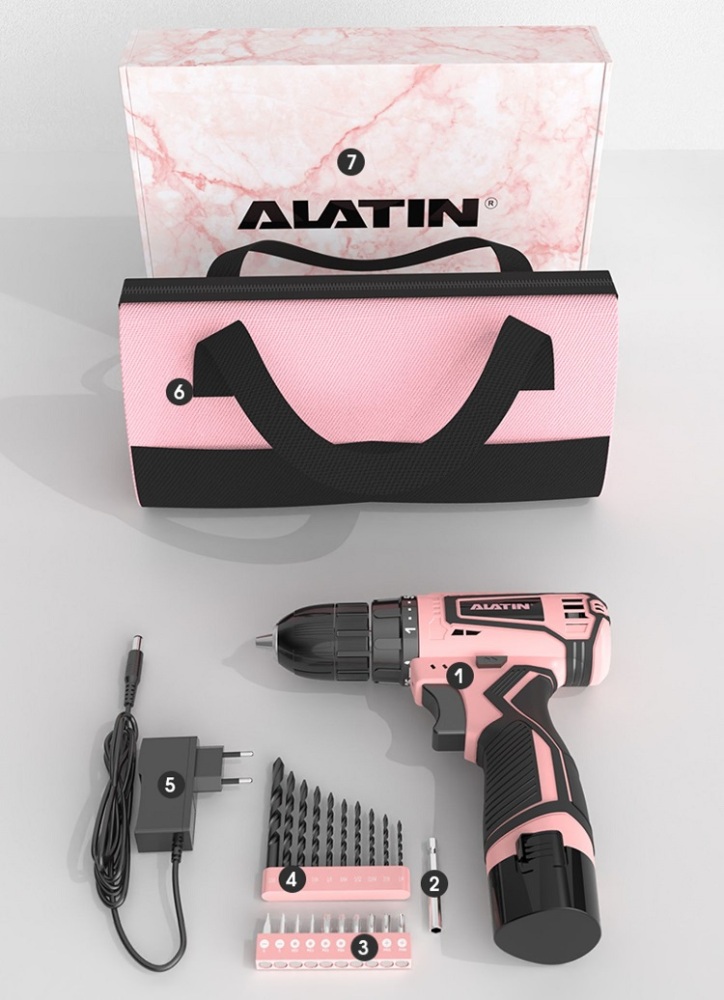 Pink household drilling hand drill