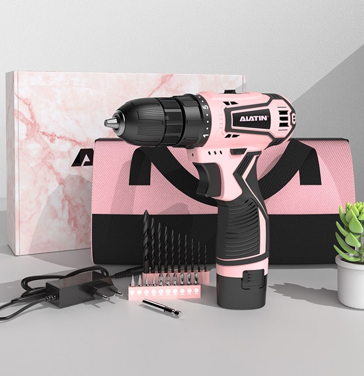 Pink household drilling hand drill