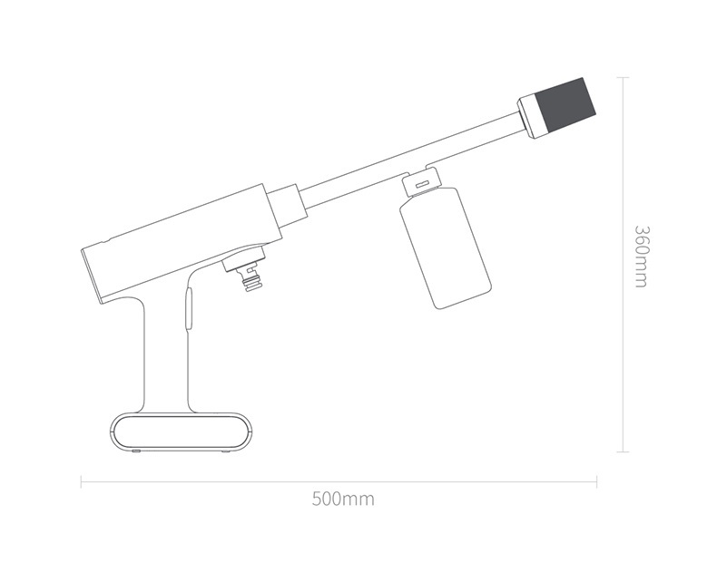 Household portable cleaning water gun