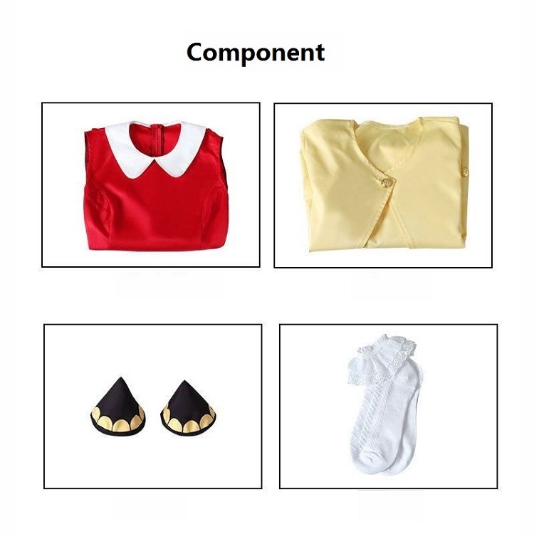 Anya Yellow and Red Cosplay Costume
