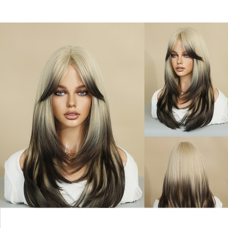 Gradient Straight Wig Side Bangs