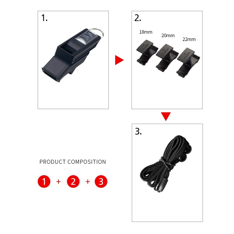 Professional football referee whistle