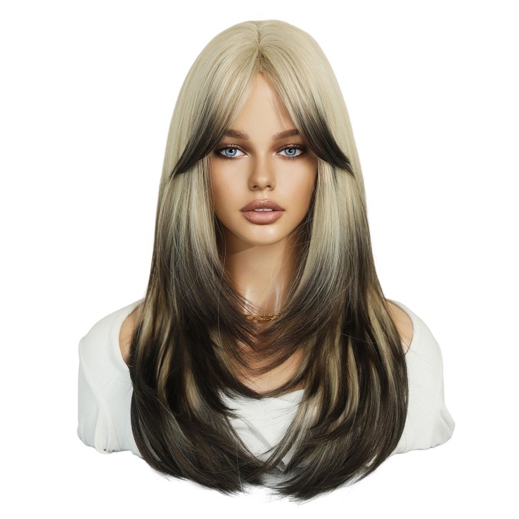 Gradient Straight Wig Side Bangs
