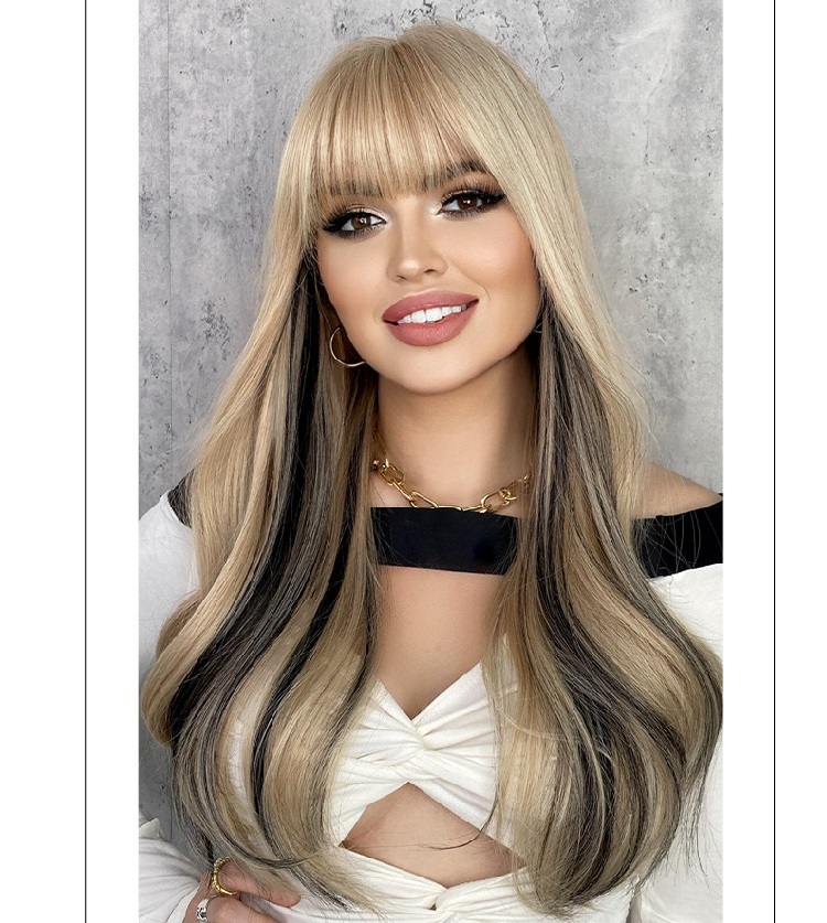 Long Curly Wig with Highlights