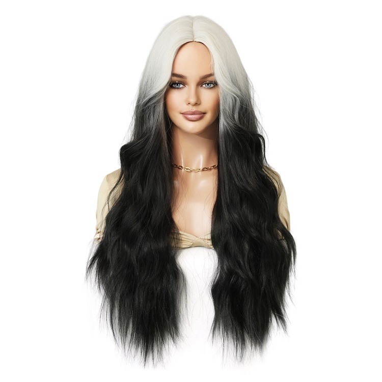 Center Part Long Curly Wig