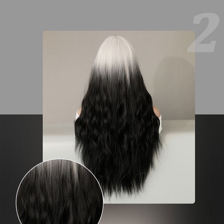 Center Part Long Curly Wig